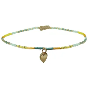 HEART ANKLET IN BRIGHT TONES