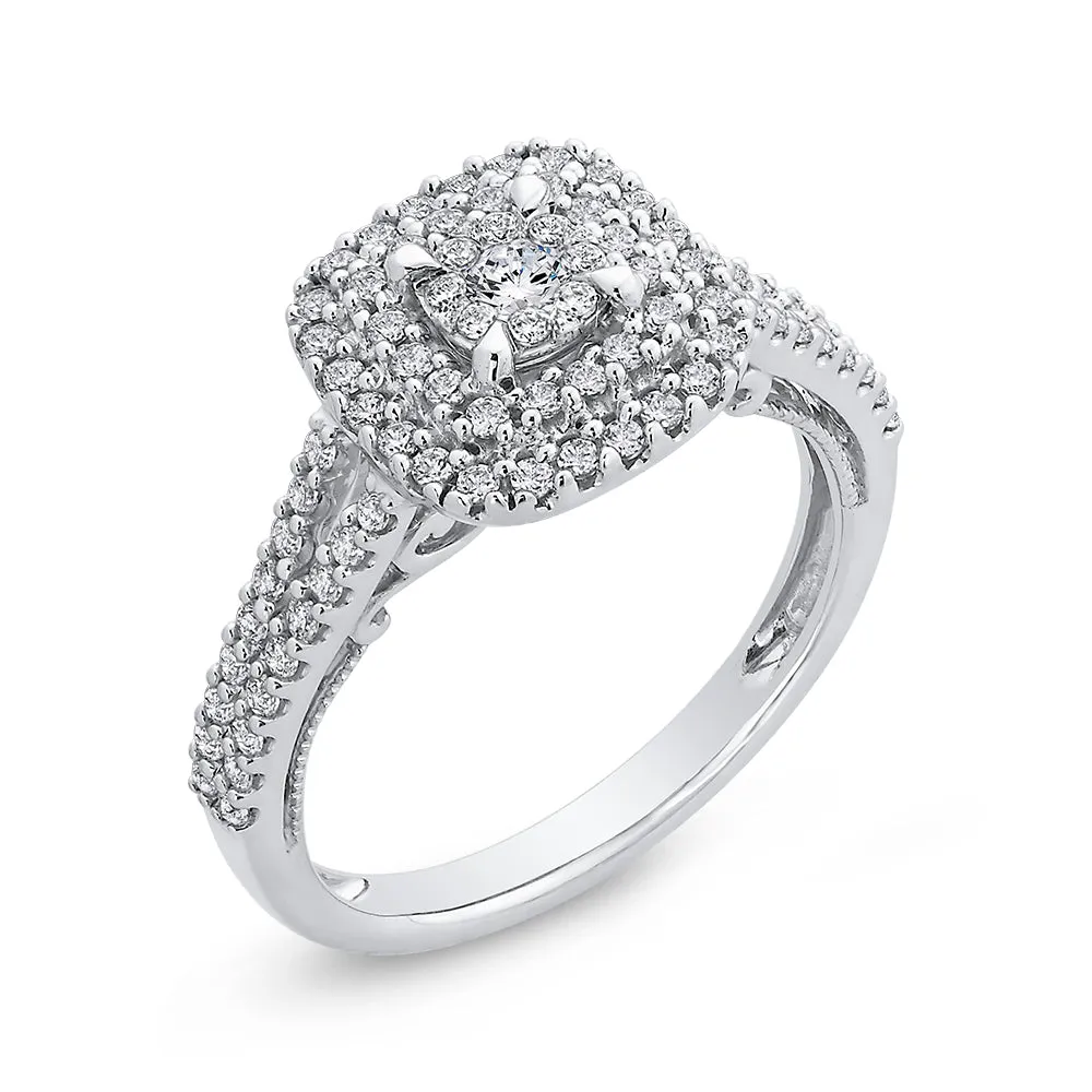 KATARINA 5/8 cttw Diamond Cluster Halo Engagement Ring