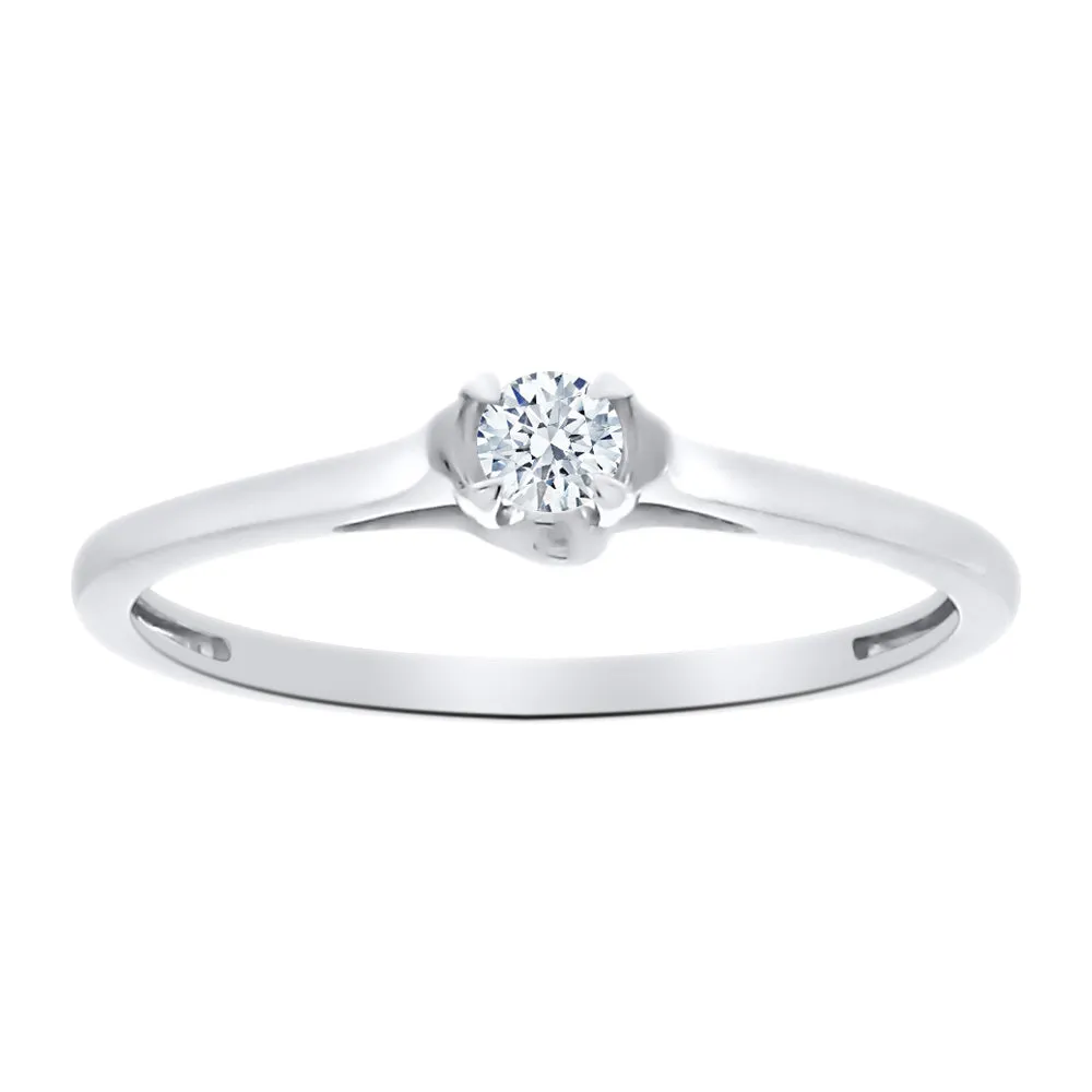 KATARINA Diamond Solitaire Engagement Ring (1/10 cttw)