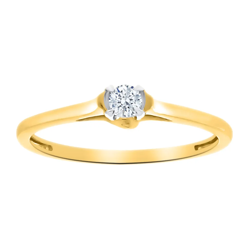 KATARINA Diamond Solitaire Engagement Ring (1/10 cttw)