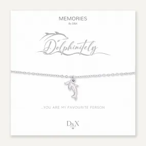 Memories: "DOLPHINITELY…" | Dolphin Bracelet | White Gold-Plated