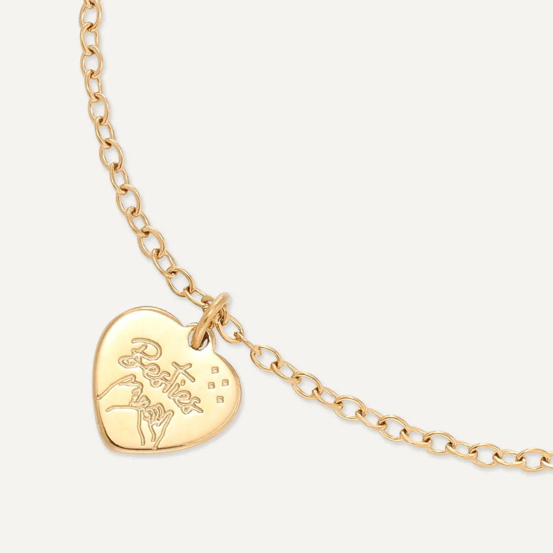 Memories: "YOU'RE MY BEST FRIEND" | Heart Bracelet | 18K Gold-Plated