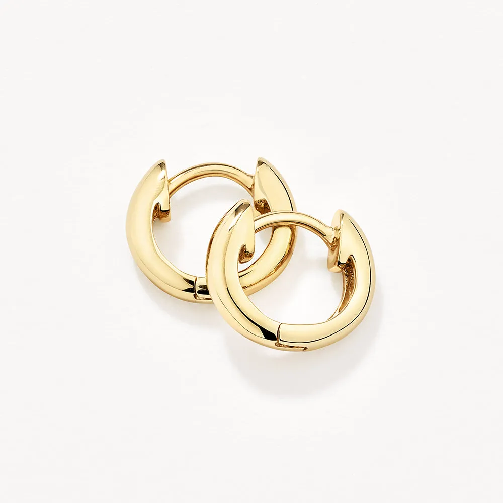 Midi Huggie Earrings  in Gold