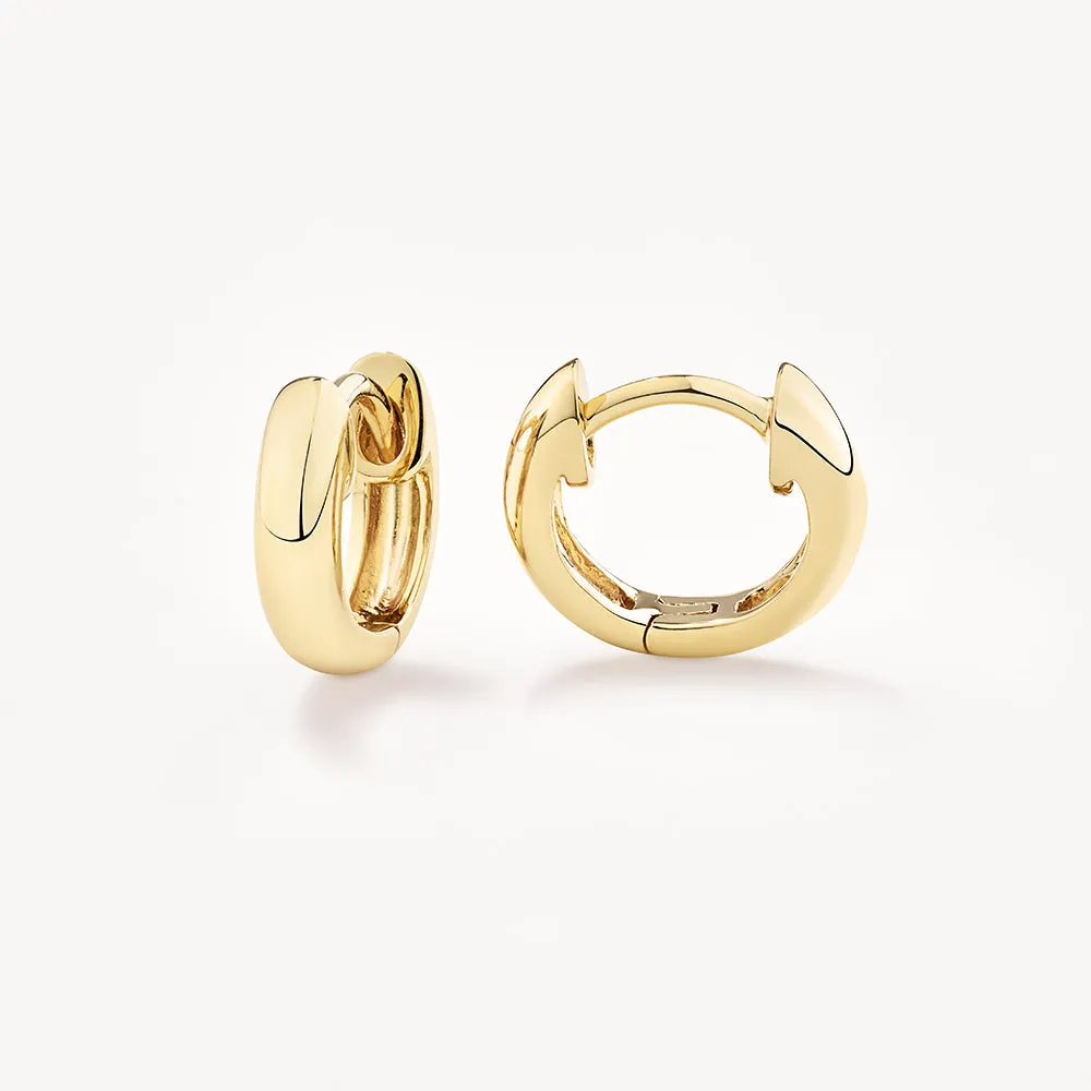 Midi Huggie Earrings  in Gold