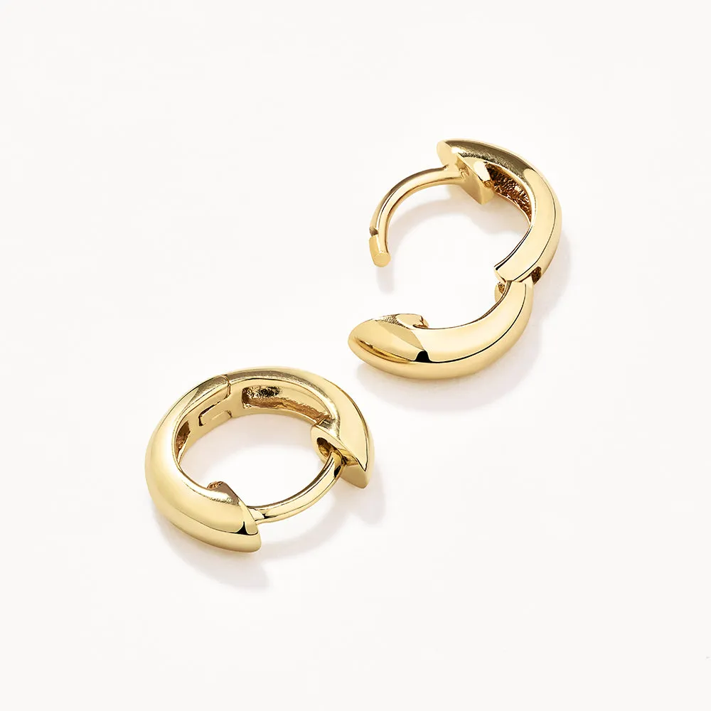 Midi Huggie Earrings  in Gold