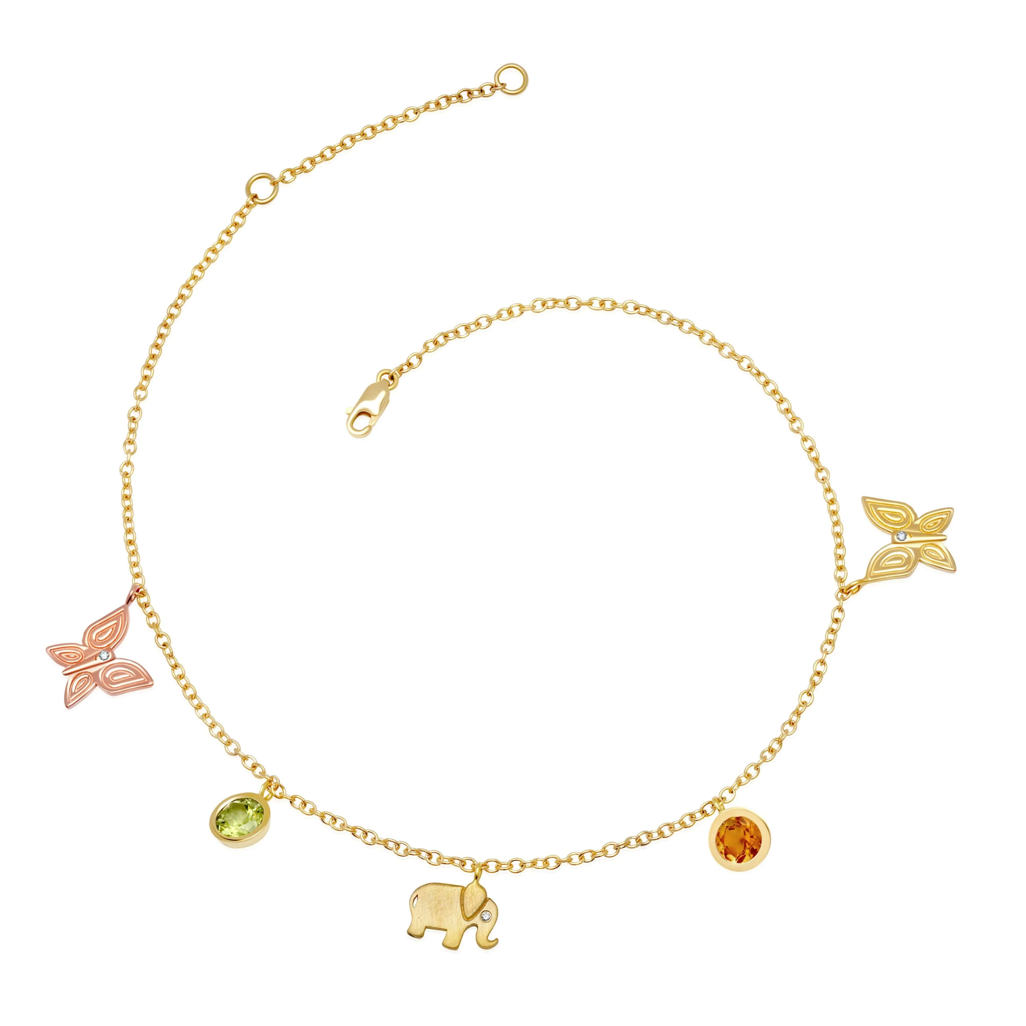 Mini Anklet - 5 Charm