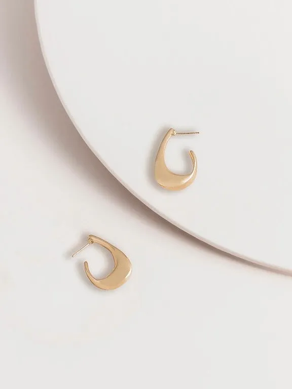 Odette Hoop Post Earrings