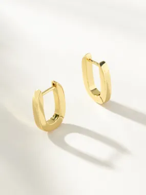 Oval Huggie Earrings