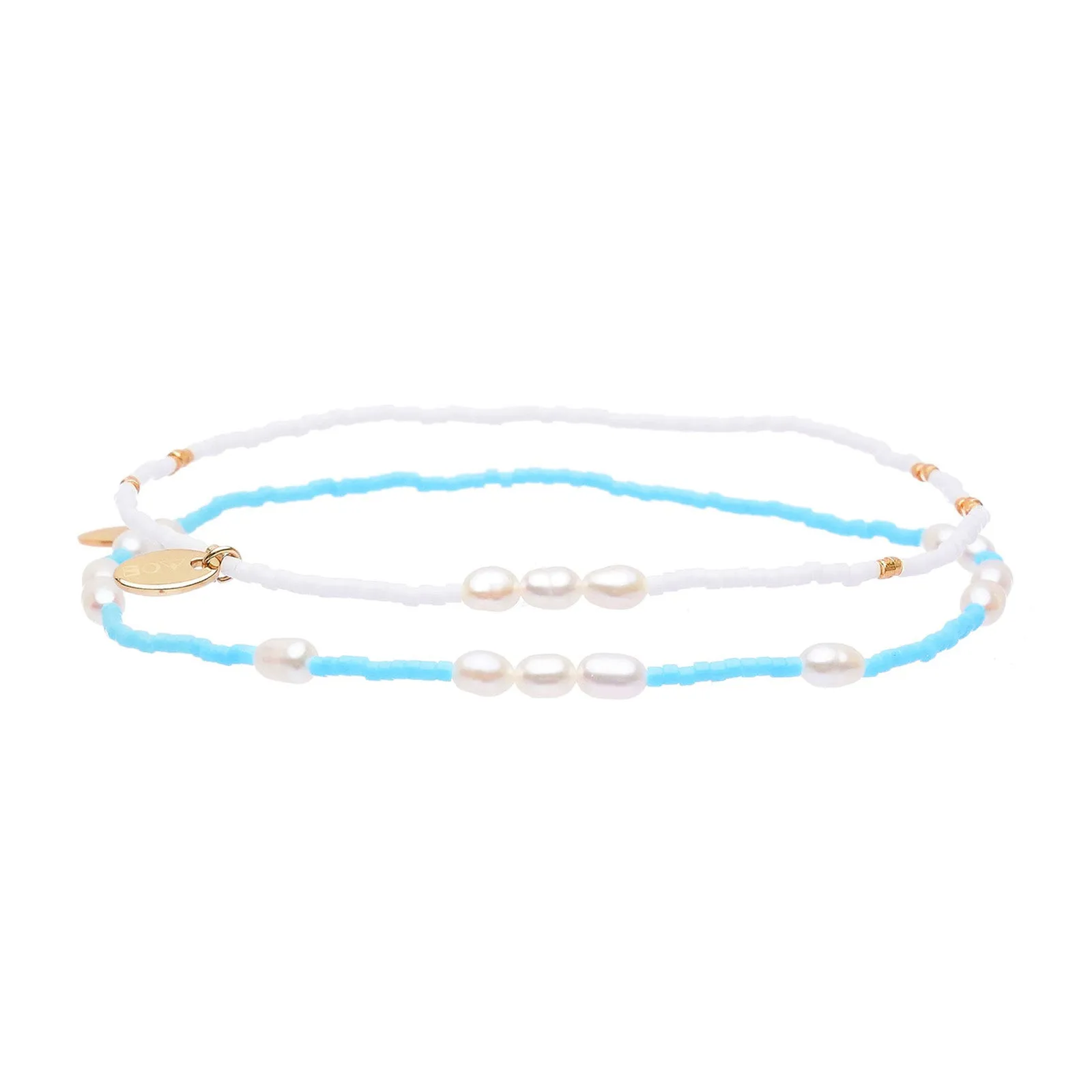 Poppy Anklet Stack - Turquoise