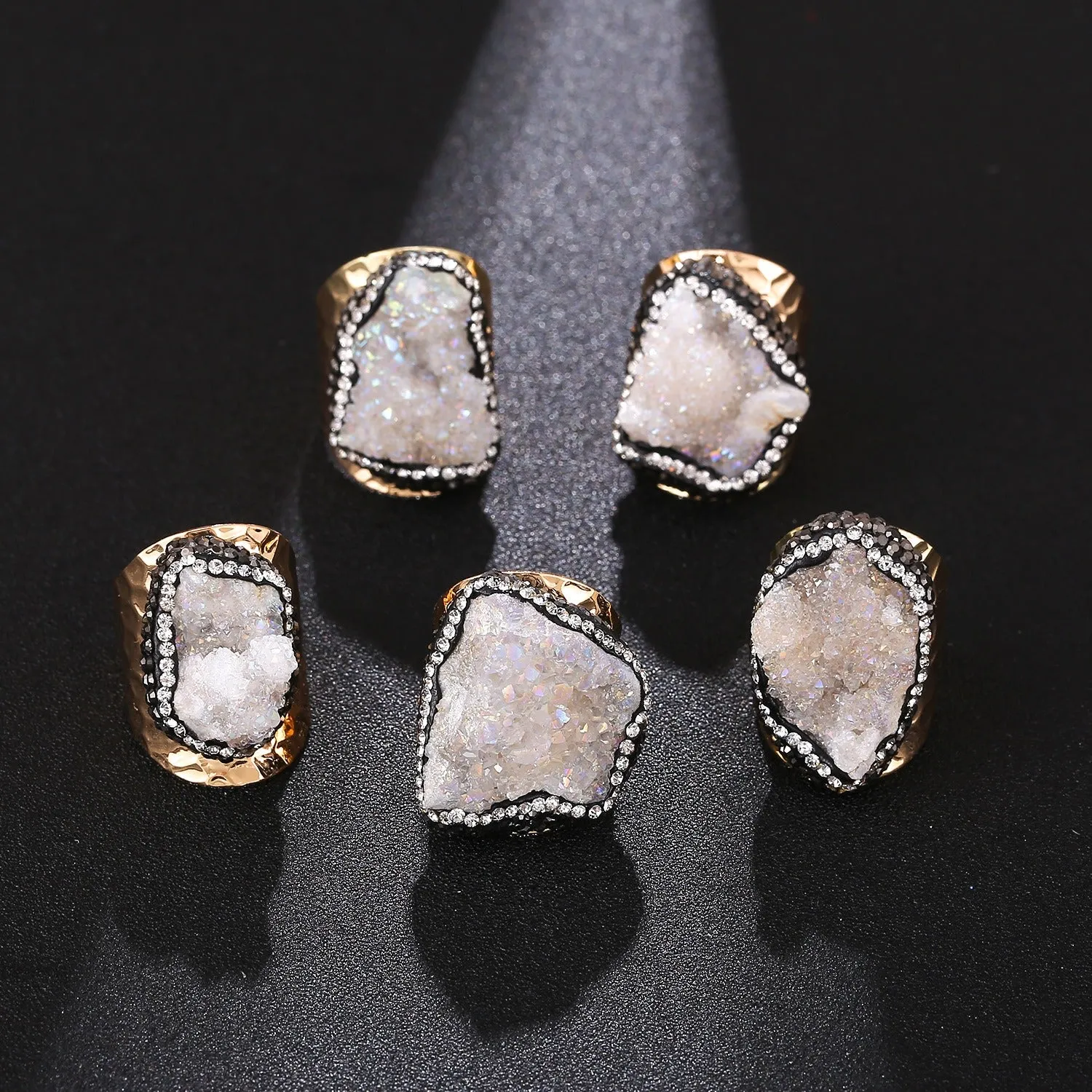 Pre Order:  Crystal Clusters Adjustable Ring