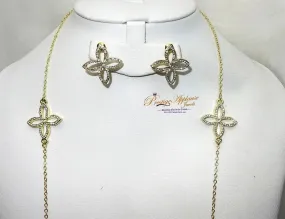 Prestigeapplause GOLD LONG NECKLACE WITH EARRING - GOLD