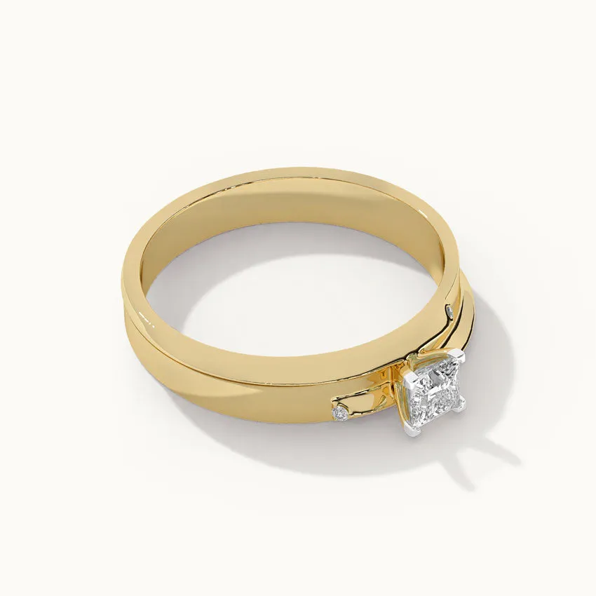 Princess Solitaire Ring