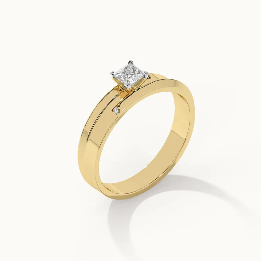 Princess Solitaire Ring