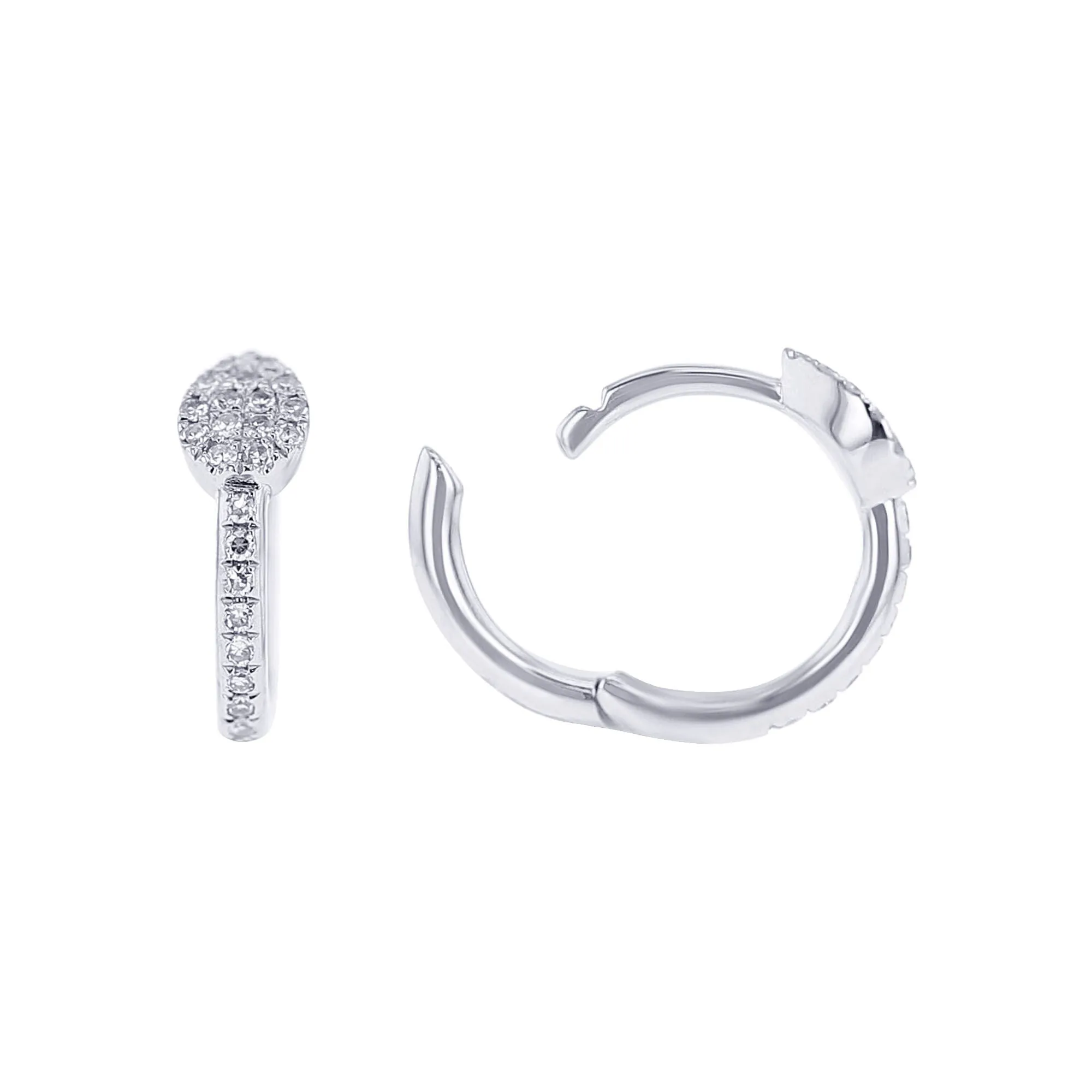 Royce Diamond Huggie Hoop Earrings