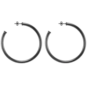 Sheila Fajl Everybody's Favorite Gun Metal Hoops