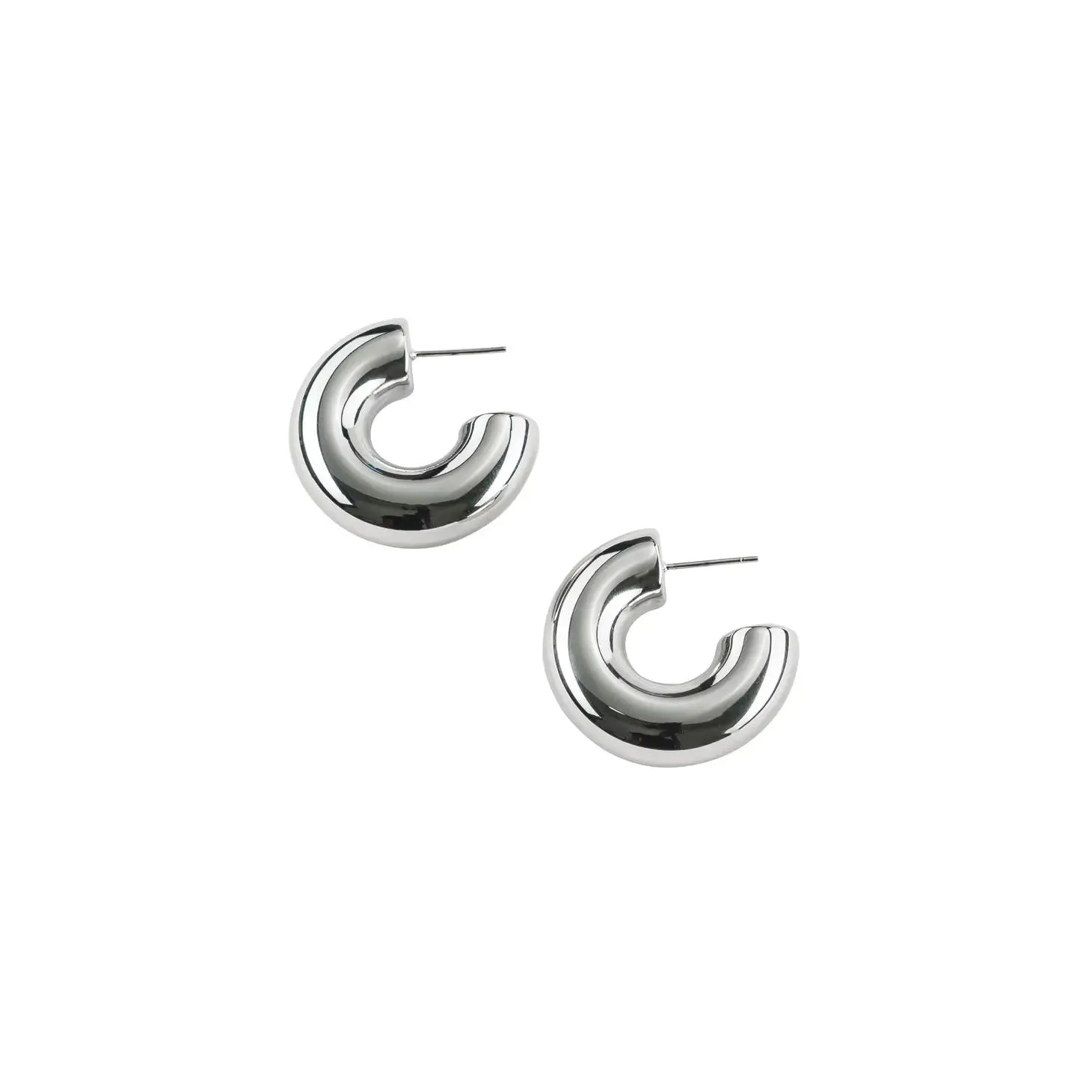 Silver Bubble Hoops