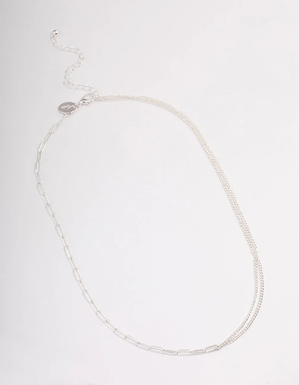 Silver Multi Size Chain Necklace