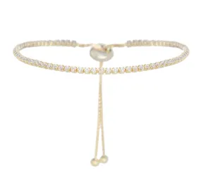 SINGLE ROW PULL BRACELET, GOLD