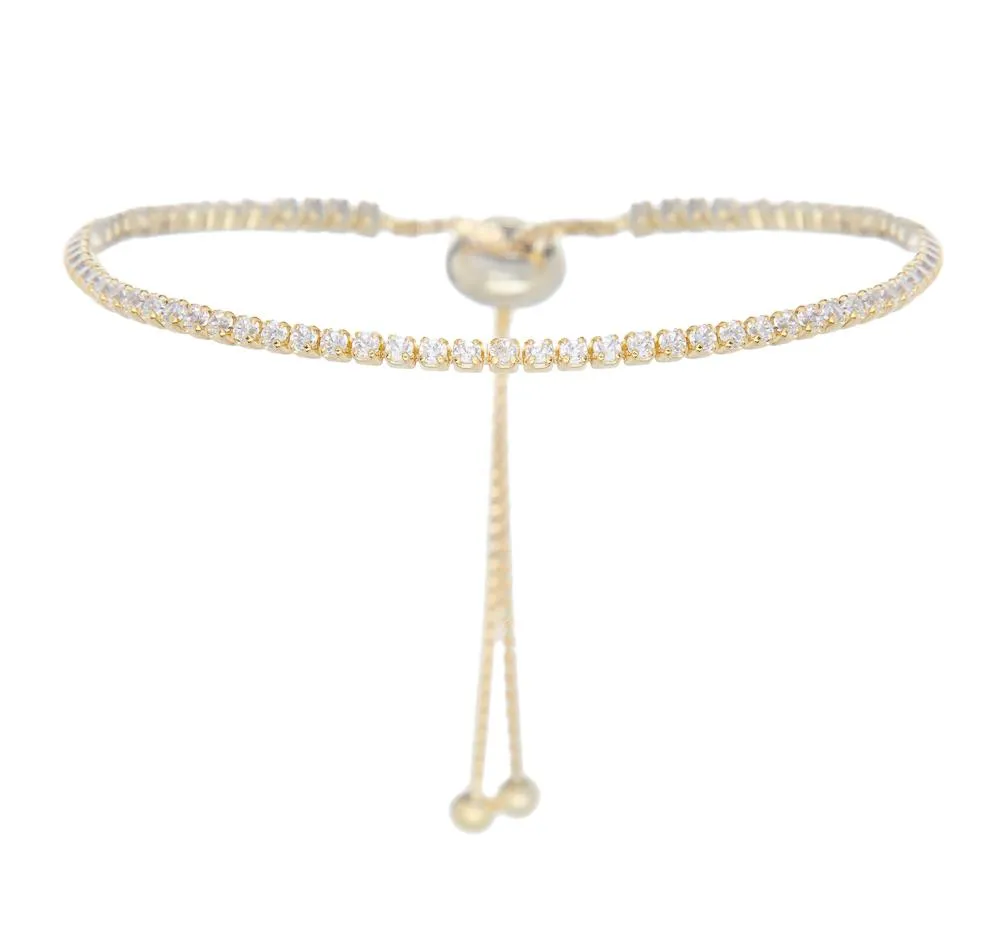 SINGLE ROW PULL BRACELET, GOLD