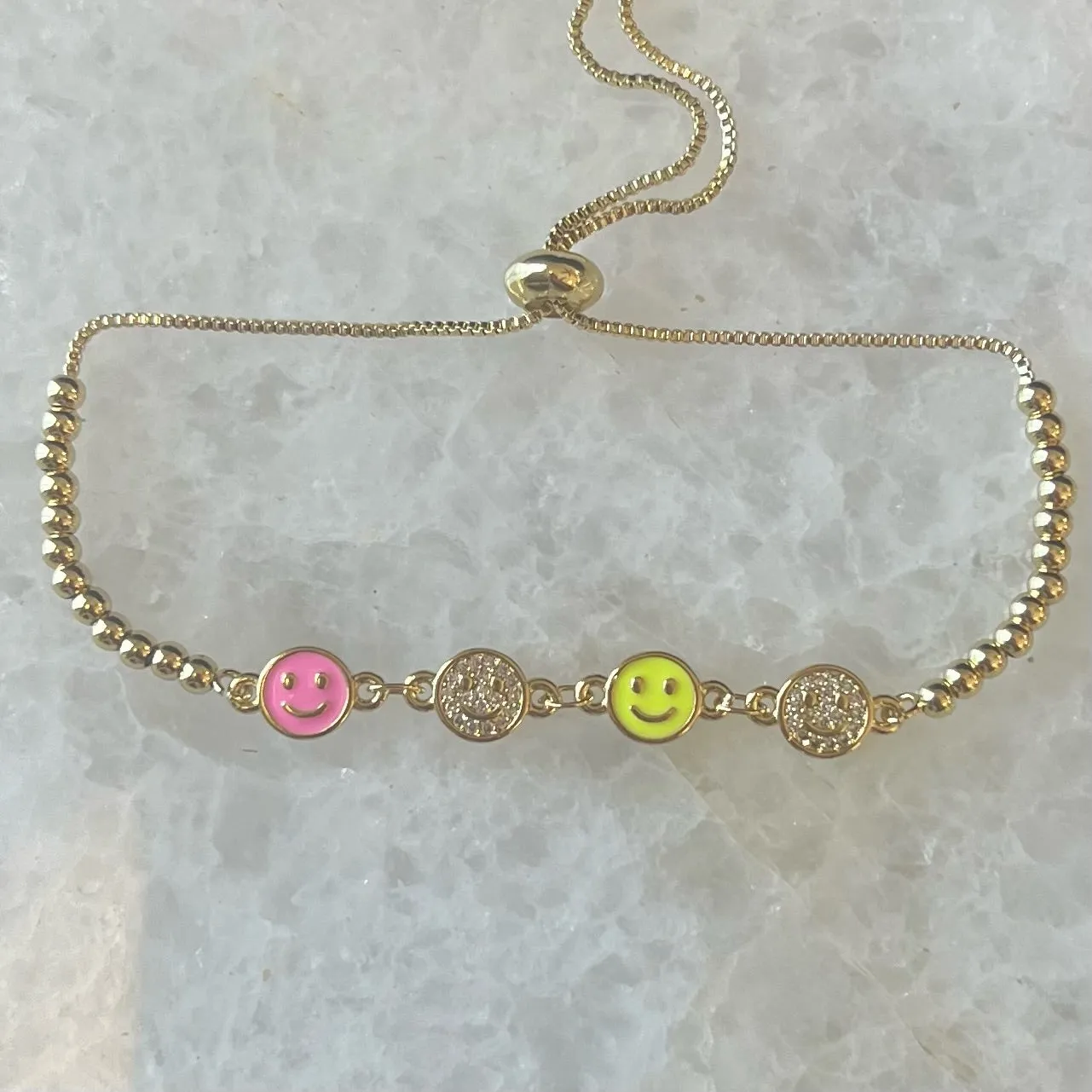 Smiley Bolo Bracelet