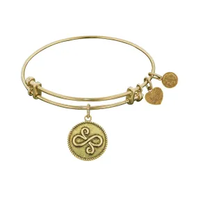 Smooth Finish Brass Best Friends  Angelica Bangle Bracelet, 7.25"