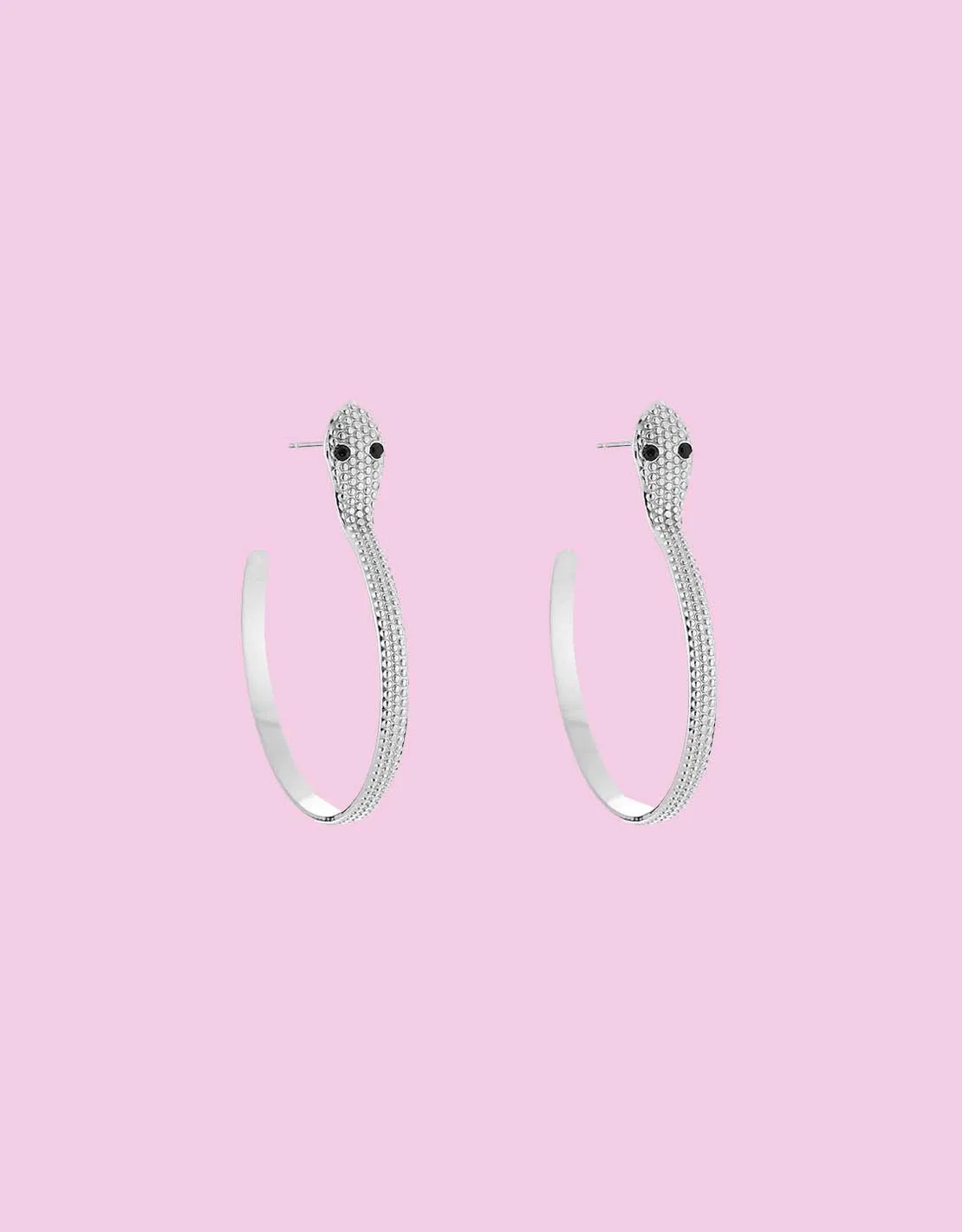 Snake hoop earrings