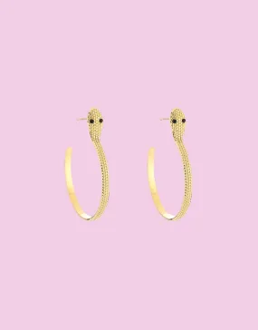 Snake hoop earrings