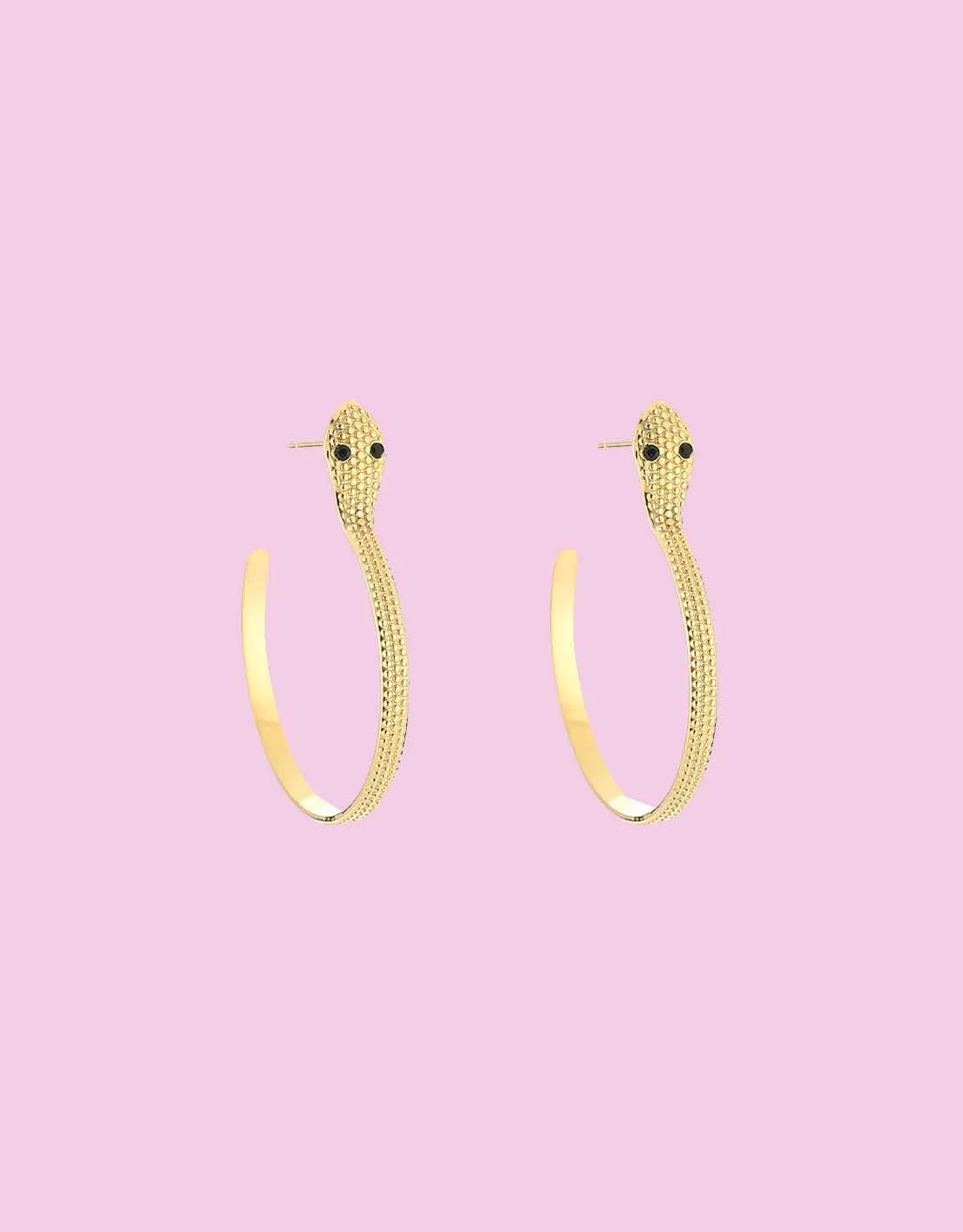 Snake hoop earrings