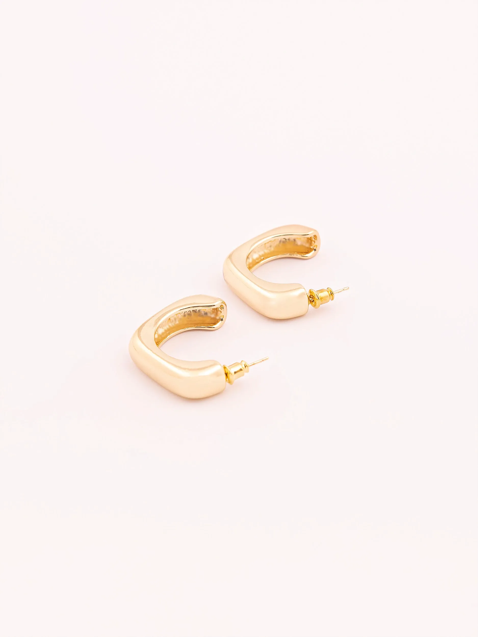 Square C-Hoop Earrings