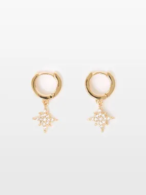 Star Huggie Hoop Earrings