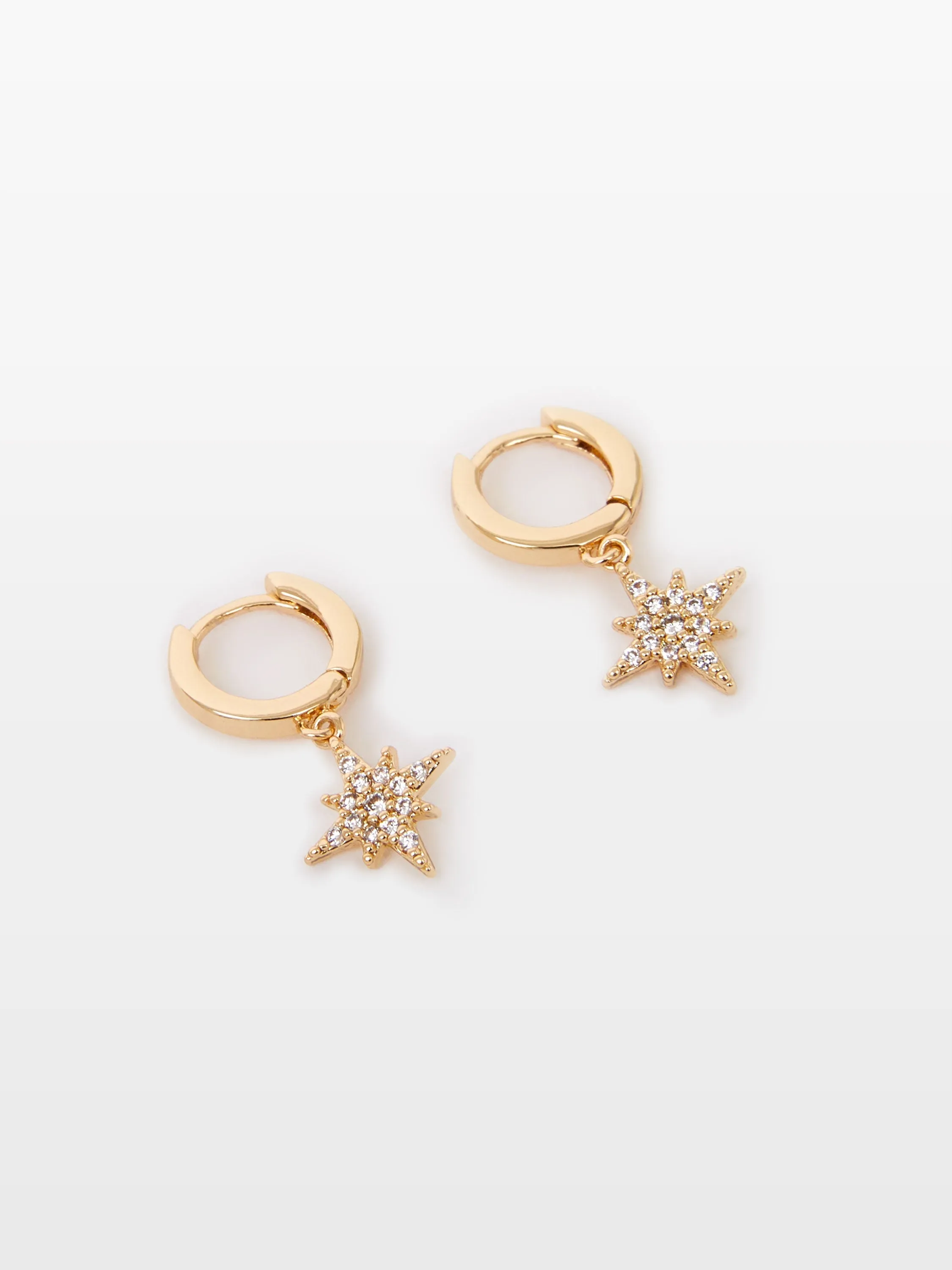 Star Huggie Hoop Earrings