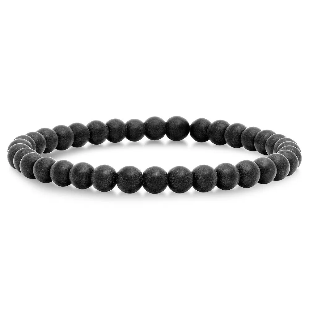 Steeltime Genuine Beaded Bracelets (Black, White, Tiger Eye)