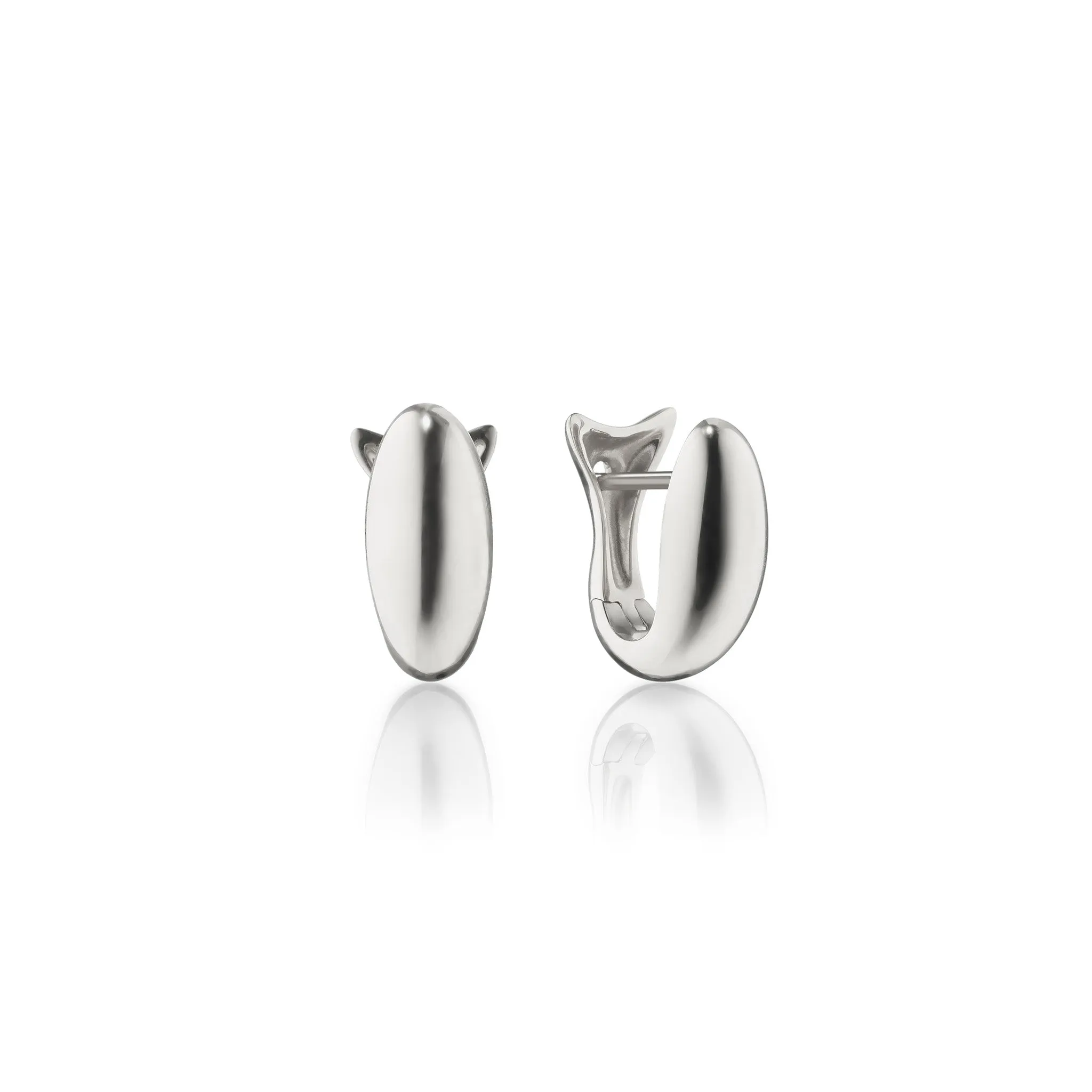 Sterling Silver Small Perseverance Huggie Earrings