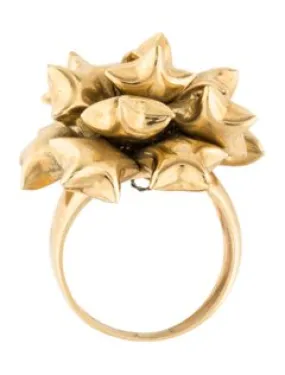 Stunning 14K Yellow Gold Movable Cluster Star Ring