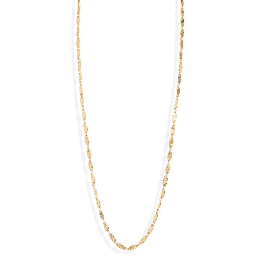 Textured Link Long Chain Necklace