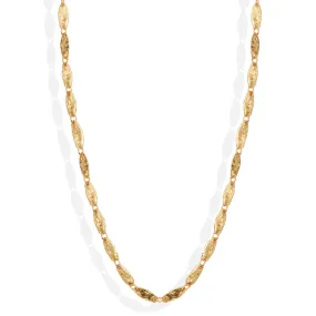 Textured Link Long Chain Necklace