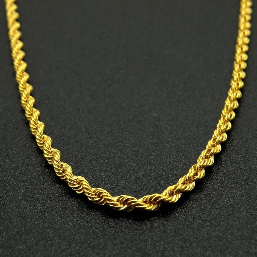 Twisted 18k Yellow Gold Chain Anklet