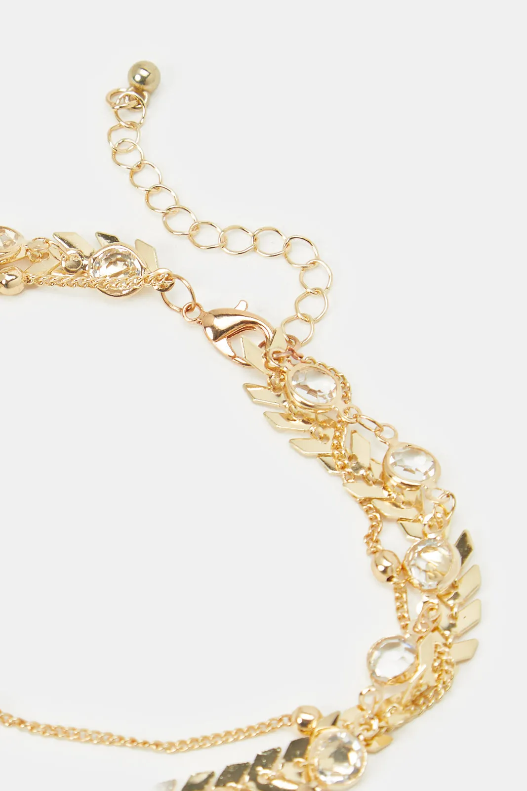 Women Gold Embellished Anklets