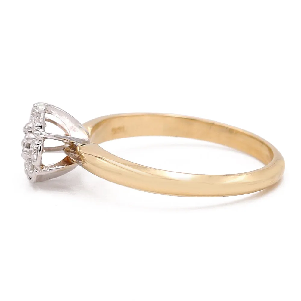 Yellow Gold 18k Solitaire Diamond Engagement Ring With 0.25Tw Round Diamonds