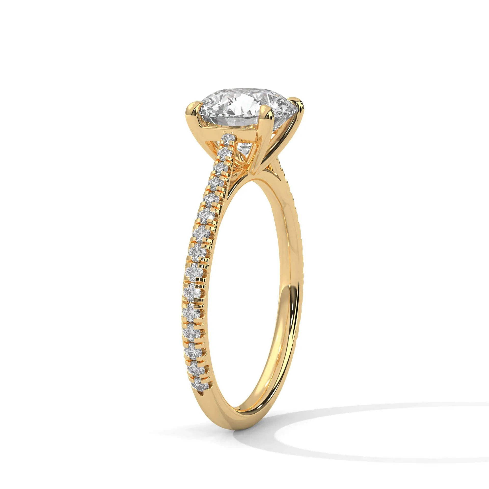 Zarria 2 Carat Solitaire Silver Ring | 22KT Gold Vermeil