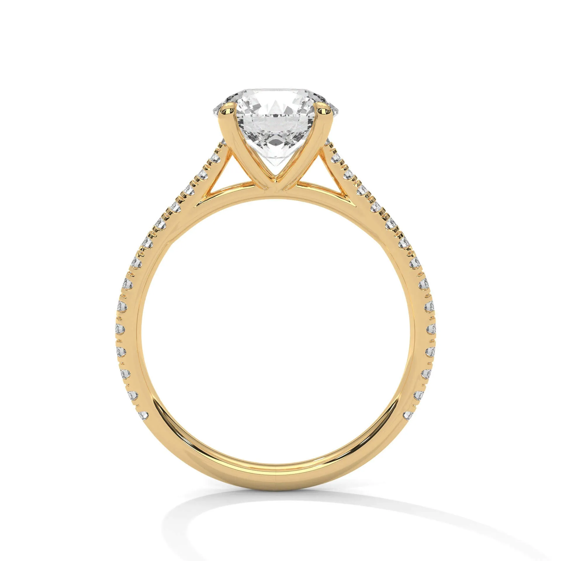 Zarria 2 Carat Solitaire Silver Ring | 22KT Gold Vermeil